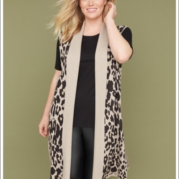 Lane Bryant Jackets & Blazers - NWT Lane Bryant  leopard print vest size 26/28